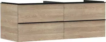 Hansgrohe Xelu Q 136 x 48.5 x 55 cm with 4 drawers natural oak, matt black (54088670)
