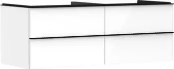 Hansgrohe Xelu Q 136 x 48.5 x 55 cm with 4 drawers glossy white, matt black (54086670)