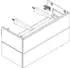 Hansgrohe Xilesa E 118 x 55 cm, 2 drawers matt white with Push-Open (54304700)