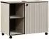trendteam PureBliss Waschbeckenunterschrank auf Rollen, 2 offene Fächer, Hellgrau, 80x64x42cm (233730131)