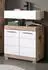 Inn.Furn Willow Waschbeckenunterschrank Weiß Hochglanz und Eiche 60cm (GE70123-01)