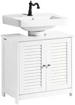SoBuy FRG237-II-W Waschbeckenunterschrank mit Schubladen, Holzwerkstoff, wei&szlig;, 60x58x35cm (FRG237-II-W)