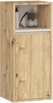 Akord Furniture Factory VAMI Badezimmer-Hängeschrank 1 Tür, 3 Regalböden, Artisan Eiche/Kaschmir, 35x80x30cm (MIDIVAMIW351D1WARTKAS)