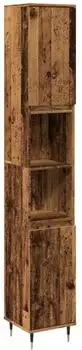 vidaXL Badschrank Altholz-Optik 30x30x190cm Holzwerkstoff (857196)