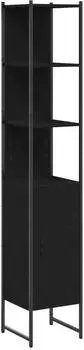 vidaXL Badezimmerschrank Holzwerkstoff Schwarz 33x33x185,5cm (842471)