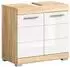 xonox.home Lambada Waschbeckenunterschrank 60x56x34cm Sonoma-Eiche/weiß (X06F1705)