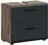xonox.home Ice Waschbeckenunterschrank Eiche Nachbildung 2 Schubladen 60cm (X86N8707)