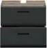 xonox.home Ice Waschbeckenunterschrank Eiche Nachbildung 2 Schubladen 60cm (X86N8707)