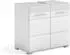 xonox.home Linus Waschbeckenunterschrank Weiß Hochglanz 60x56x34cm (Linus)