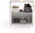 xonox.home Linus Waschbeckenunterschrank Weiß Hochglanz 60x56x34cm (Linus)