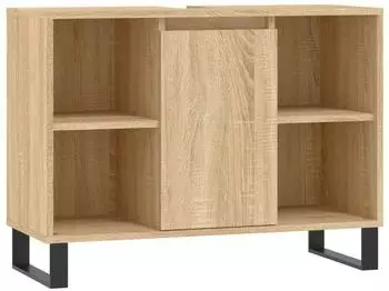 vidaXL Badschrank Sonoma-Eiche 80x33x60cm Holzwerkstoff (831639)