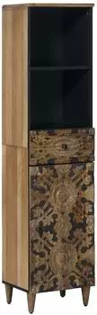 vidaXL Badezimmerschrank braun 38x33,5x160cm Massivholz Mango (4018354)