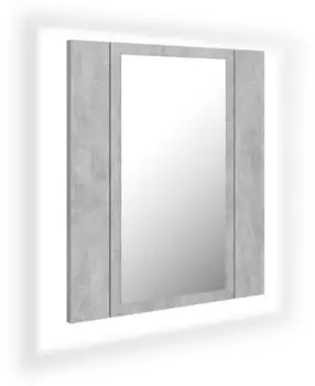 vidaXL LED-Bad-Spiegelschrank Betongrau 40x12x45cm Acryl (804952)