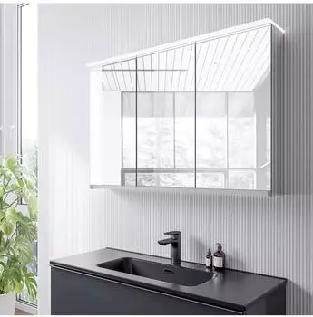 Bernstein VARO Spiegelschrank 3-türig 100cm LED Waschtischbeleuchtung (VARO 100)