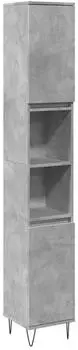 vidaXL Badschrank betongrau 30x30x190cm Holzwerkstoff (857198)