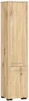 Akord Furniture Factory FIN Badezimmersäule Eiche Artisan, 2 Türen, 5 Fächer, 30x30x140cm