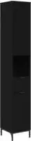 vidaXL Badezimmerschrank mit Schubladen Schwarz 31,5 x 33 x 190 cm
