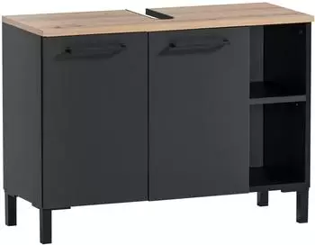 Schildmeyer Malte Waschbeckenunterschrank 79,8x58,3x32cm schwarzmatt-artisan eiche
