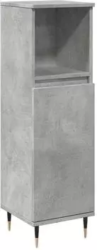 vidaXL Badezimmerschrank Holzwerkstoff betongrau 30x30x100cm