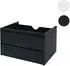 MCW Waschbeckenunterschrank B19 Hochglanz Soft-Close 2 Schubladen 50x80cm Schwarz (MCW-B19)