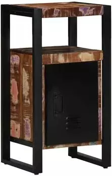 vidaXL Badezimmerspiegelschrank mit Regal, recyceltes Massivholz, braun (4013608)