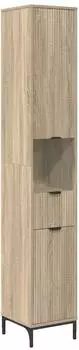vidaXL Badezimmerschrank Sonoma-Eiche 31,5x33x190cm (883406)