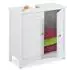 Relaxdays Waschbeckenunterschrank 2 Türen MDF weiß 60x60x31cm (10049753)