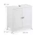 Relaxdays Waschbeckenunterschrank 2 Türen MDF weiß 60x60x31cm (10049753)