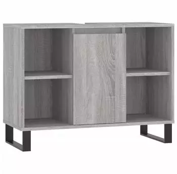 vidaXL Badschrank grau Sonoma 80x33x60cm Holzwerkstoff (831642)