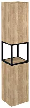 Sapho SKARA Hochschrank 35x171x32cm, 2 Türen, schwarz matt/Eiche Alabama (CG010-2222)