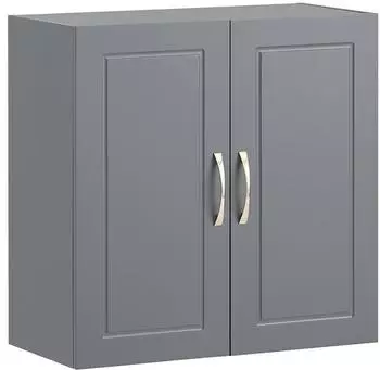 SoBuy FRG231 Wandschrank mit 2 T&uuml;ren, grau, 60x30x60cm (FRG231-DG)