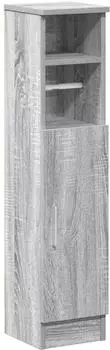 vidaXL Badezimmerschrank mit Rollenhalter Grau Sonoma 20,5x22x90cm (858502)
