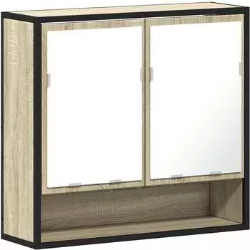 vidaXL Badezimmer-Spiegelschrank Sonoma-Eiche 65x20x60cm Holzwerkstoff (849260)