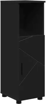 vidaXL Badezimmerschrank mit T&uuml;r, Schwarz, 30x35x95cm (883315)