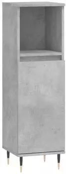vidaXL Badezimmerschrank Spanholz betongrau 30x30x100cm (831552)