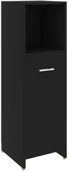 vidaXL Badezimmerschrank schwarz 30x30x95cm Holzwerkstoff (802589)