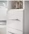 Inn.Furn Leon Waschbeckenunterschrank 2-türig, Weiß Hochglanz, 60cm