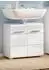 Inn.Furn Leon Waschbeckenunterschrank 2-türig, Weiß Hochglanz, 60cm