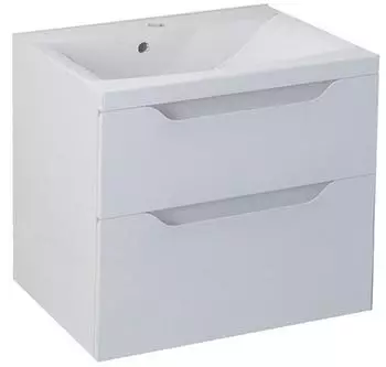 Sapho Wave Waschtischunterschrank 60x65x48cm, 2 Auszüge, weiß (WA060-3030)