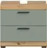 Inn.Furn Shawn Waschbeckenunterschrank 2 Schubladen Salbeigrün Eiche 60cm (GE70121-04)