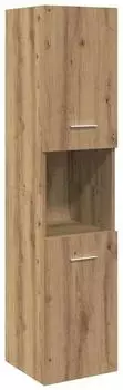 vidaXL Bad-H&auml;ngeschrank Artisan-Eiche 30x30x130cm Holzwerkstoff (856222)