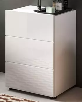 Inn.Furn Larik Waschbeckenunterschrank weiß hochglanz, 40cm Breite