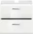 xonox.home Ice Waschbeckenunterschrank Weiß Hochglanz 60x54x32cm