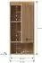 xonox.home Scout Hängeschrank Bad 37x79x24cm, Artisan Eiche & schwarz (X06G2721)