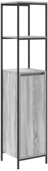 vidaXL Badschrank mit Regalen grau Sonoma 36x35x165cm (861910)