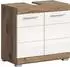 xonox.home Wave Waschbeckenunterschrank Nox Oak Nachbildung, weiß hochglanz (X06E4705)