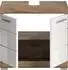 xonox.home Wave Waschbeckenunterschrank Nox Oak Nachbildung, weiß hochglanz (X06E4705)