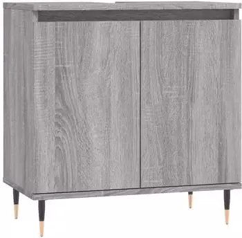 vidaXL Badschrank grau Sonoma 58x33x60cm Holzwerkstoff (831578)