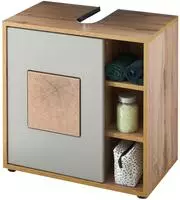 Waschbeckenunterschrank &brvbar; holzfarben &brvbar; Ma&szlig;e (cm): B: 60 H: 60 T: 35.0