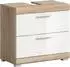 xonox.home Lambada Waschbeckenunterschrank Sonoma Eiche/Weiß 60x56x34cm (X06F1707)
